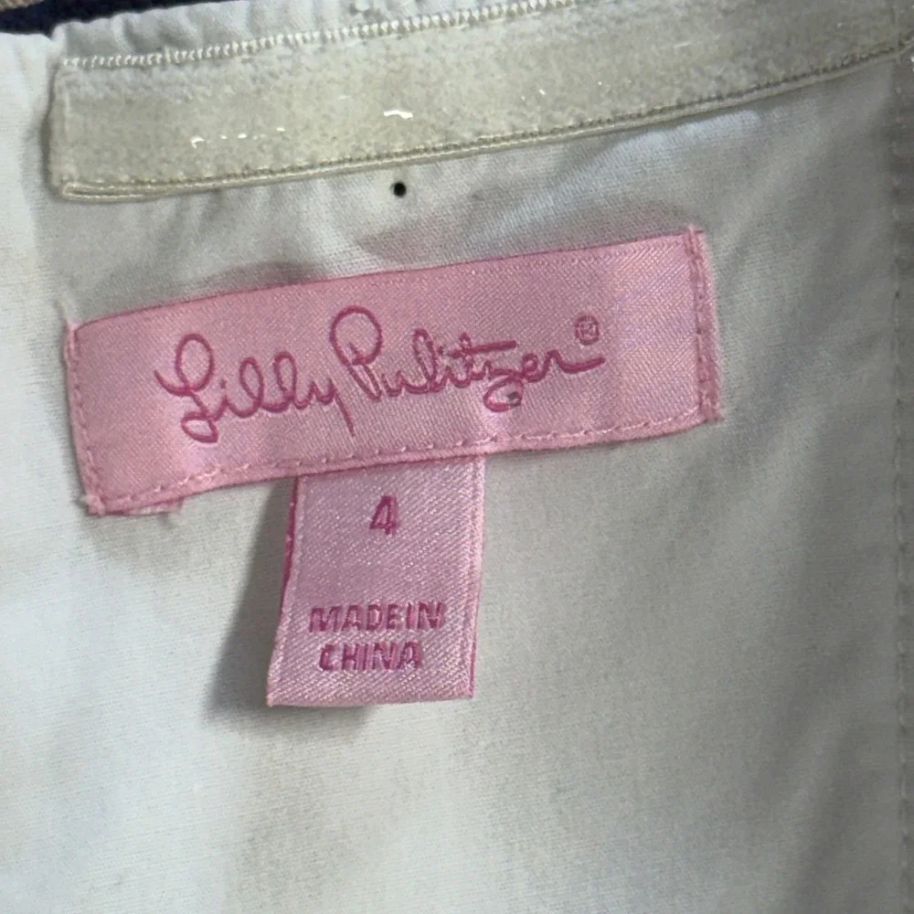 Lilly Pulitzer Honeycomb Home Bowen Embroidered Strapless Dress Size 4 Classic - Picture 5 of 16